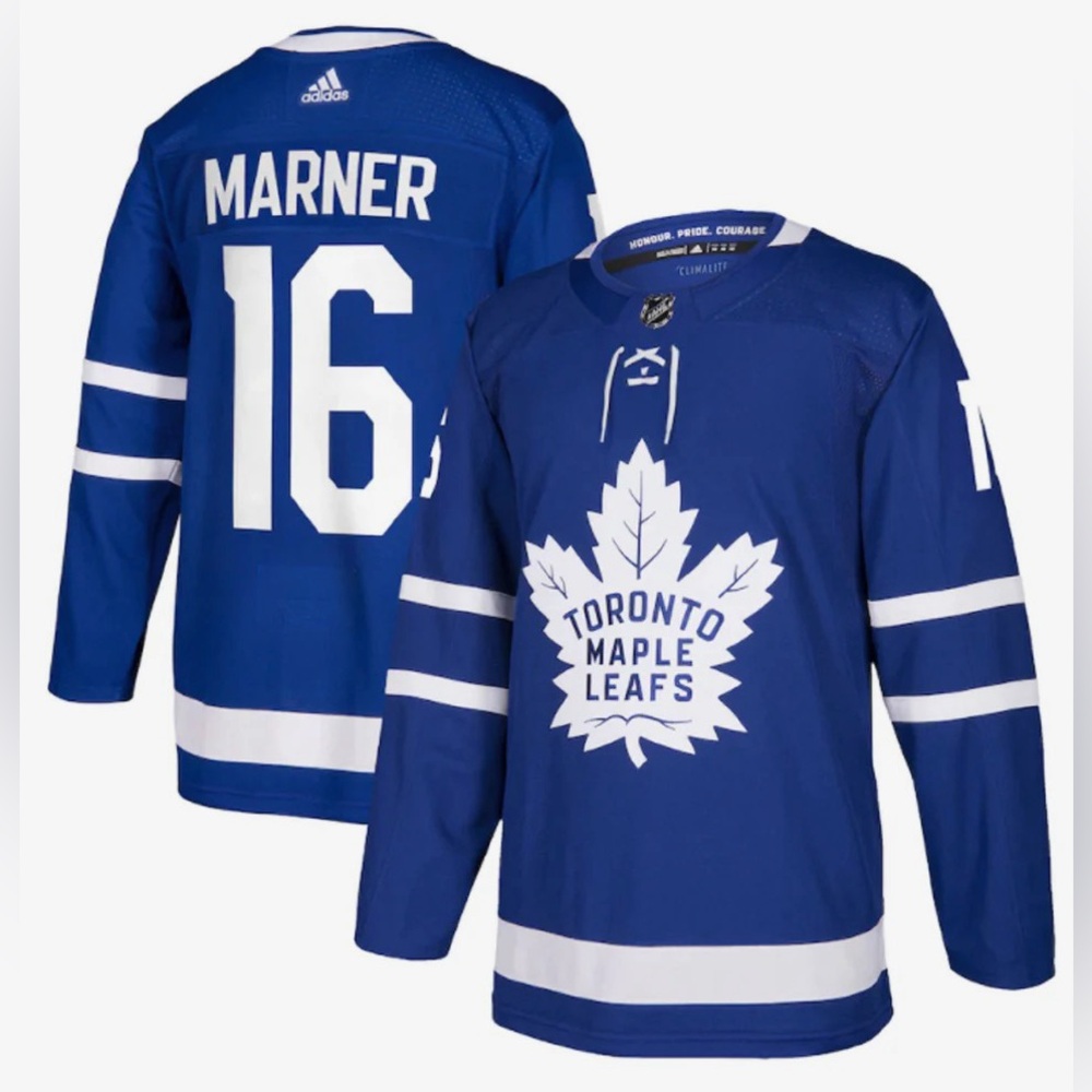 TORONTO MAPLE LEAFS MITCHELL MARNER ADIDAS BLUE AUTHENTIC PLAYER - JERSEY